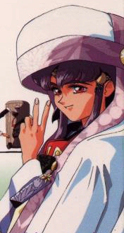 Ayeka holding up 2 fingers